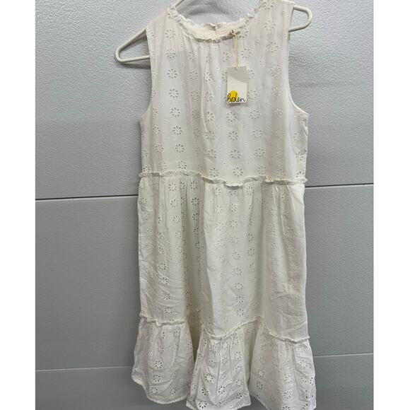 Boden Girls Size 13 to 14 YRS White Lined Eyelet Dress - Picture 1 of 4